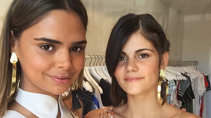 Venessa Harris took a selfie with Indigenous model Samantha Harris.