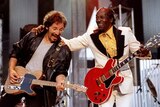 Bruce Springsteen and Chuck Berry perform on state