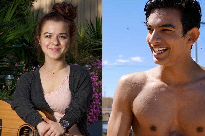 Composite image of Heywire winners Chloe Parker (L) and Alexander Rajagopalan (R).