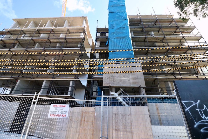 An abandoned building site in Cronulla