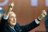 Sepp Blatter gives victory speech