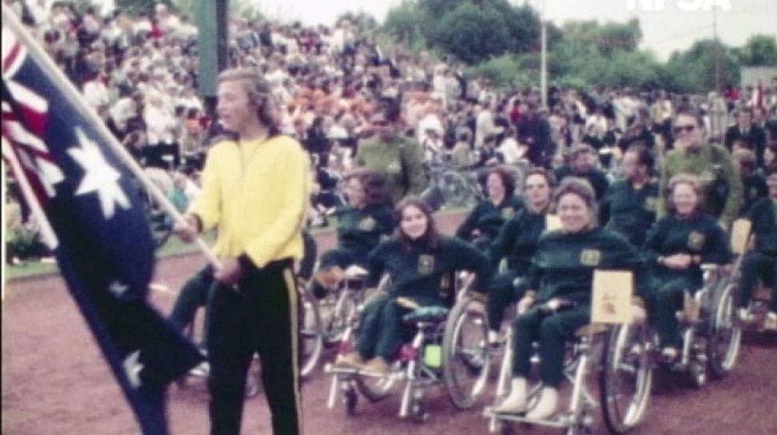 The Australian team at the 1972 Heidelberg Paralympic Games.