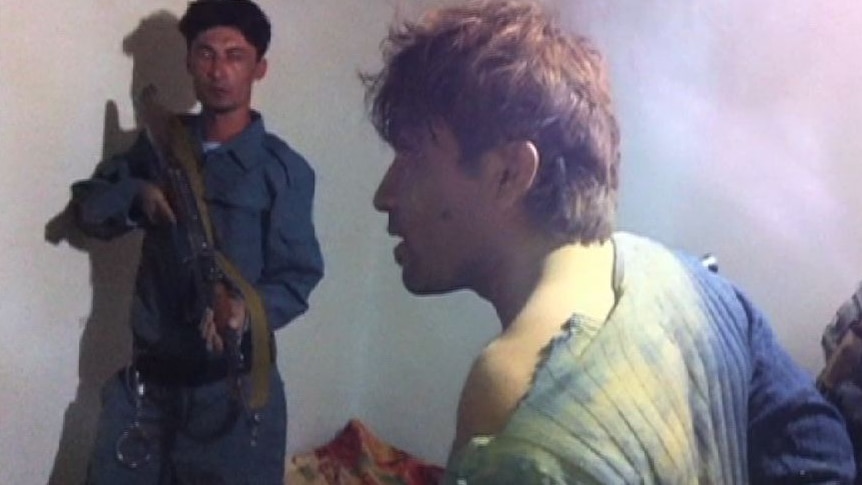 Zainullah Naseri during a police interrogation