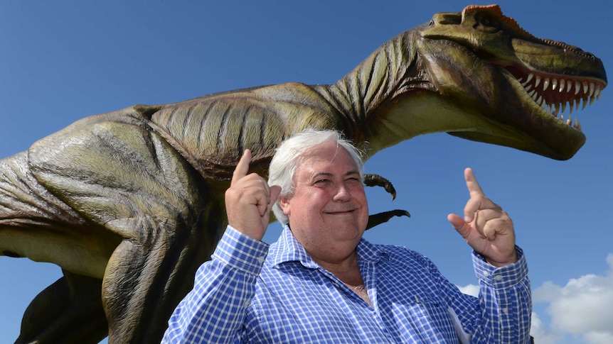 Clive Palmer with his Coolum T-rex
