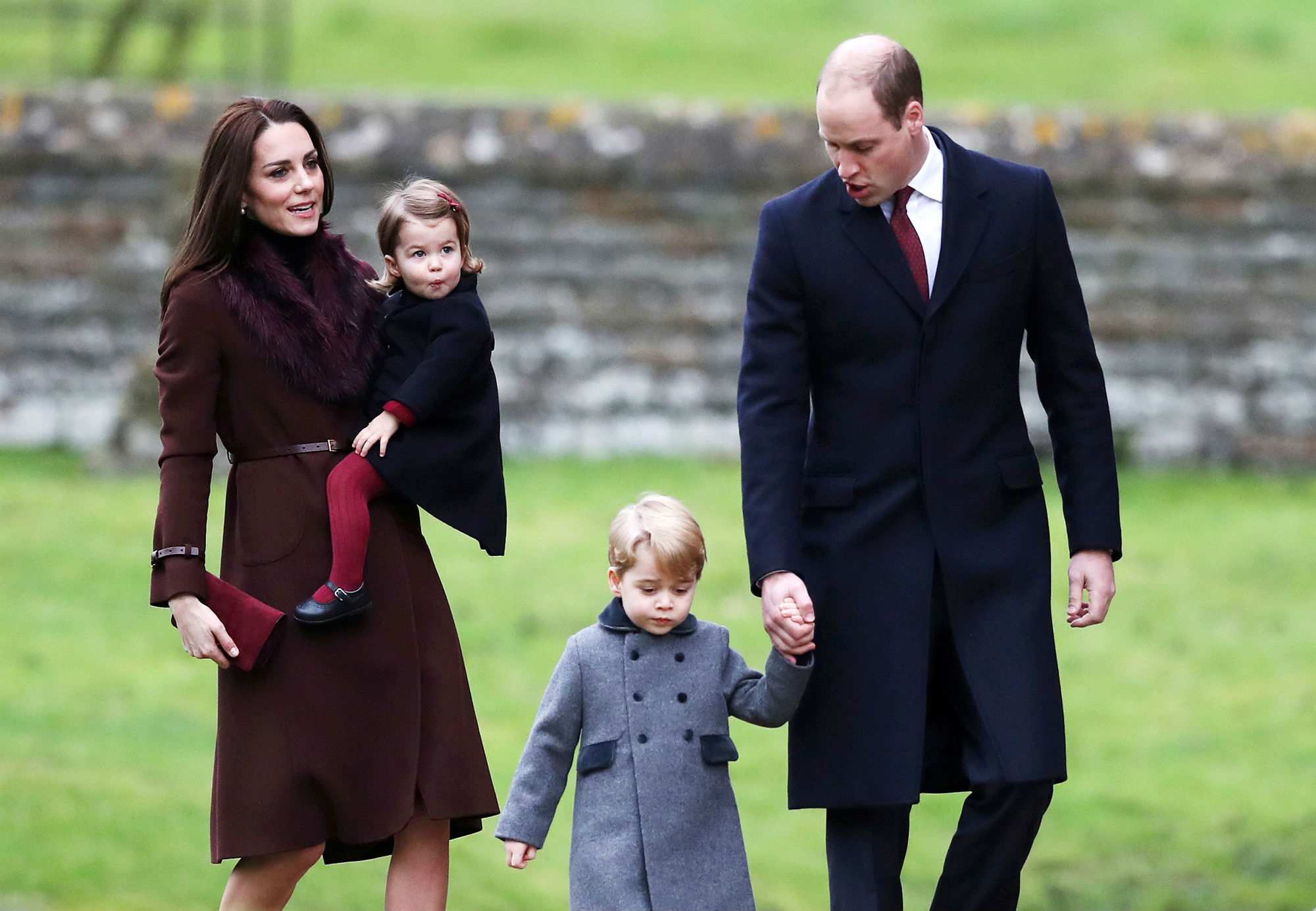 The Duke of Cambridge with his family on Christmas Day in 2016.