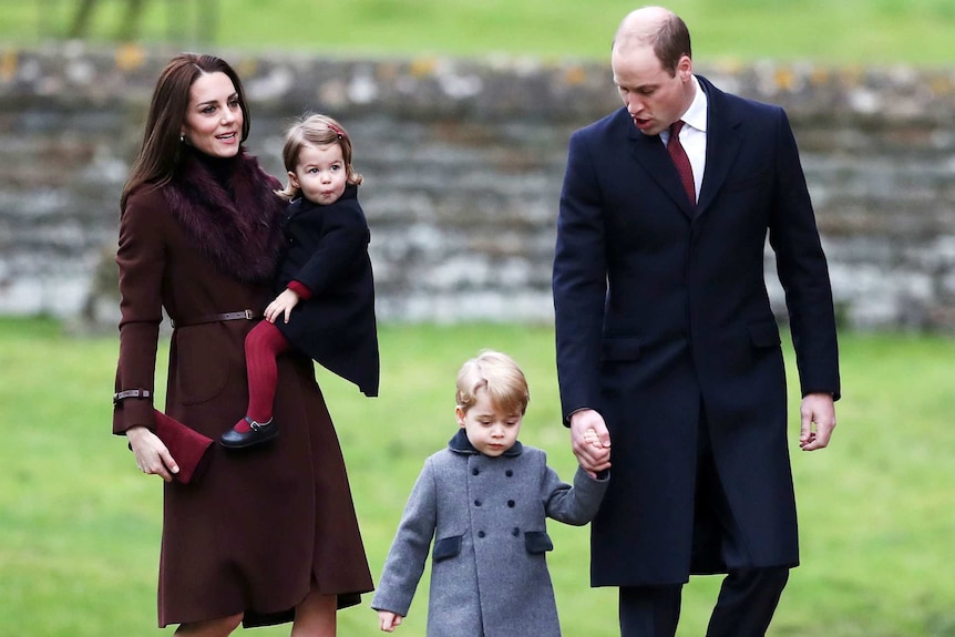 The Duke of Cambridge with his family on Christmas Day in 2016.