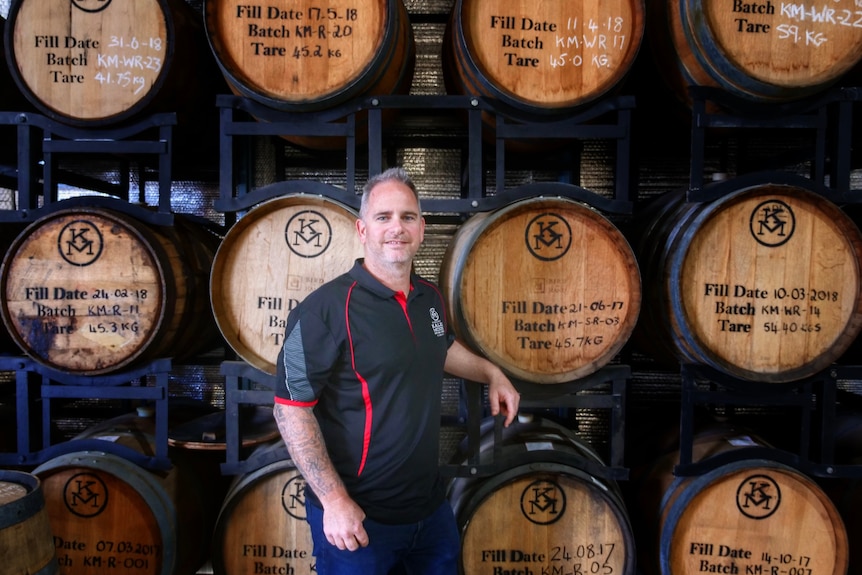 Rick Prosser at Kalki Moon gin and vodka distillery in Bundaberg, Queensland.