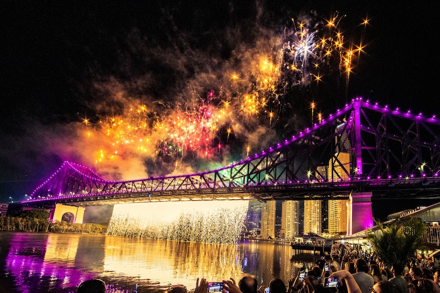 fireworks for riverfire in brisbane.