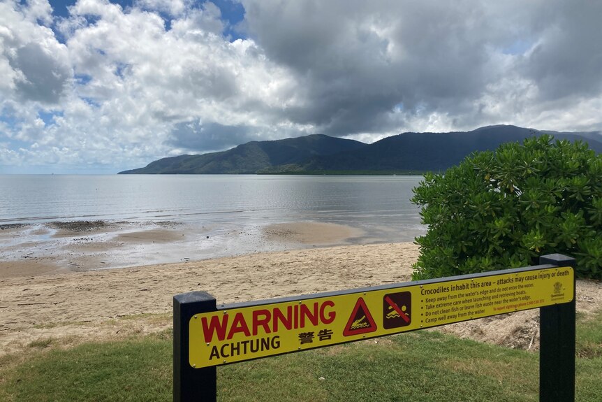 Cairns Esplanade crocodile warning