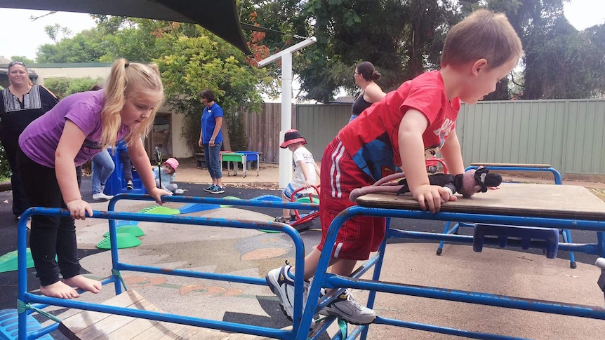 Children playing.