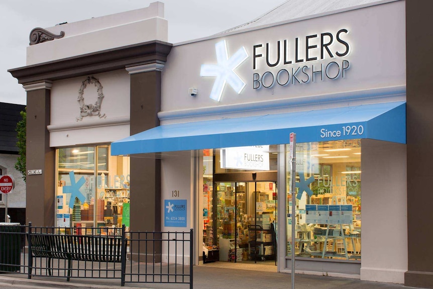 Exterior of Fullers bookshop, Hobart.