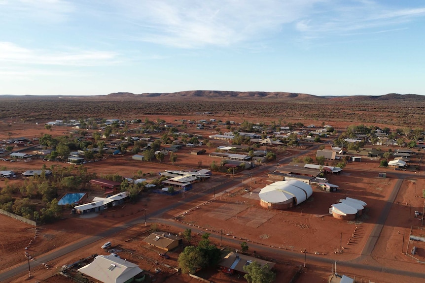 An aerial shot of Yuendumu