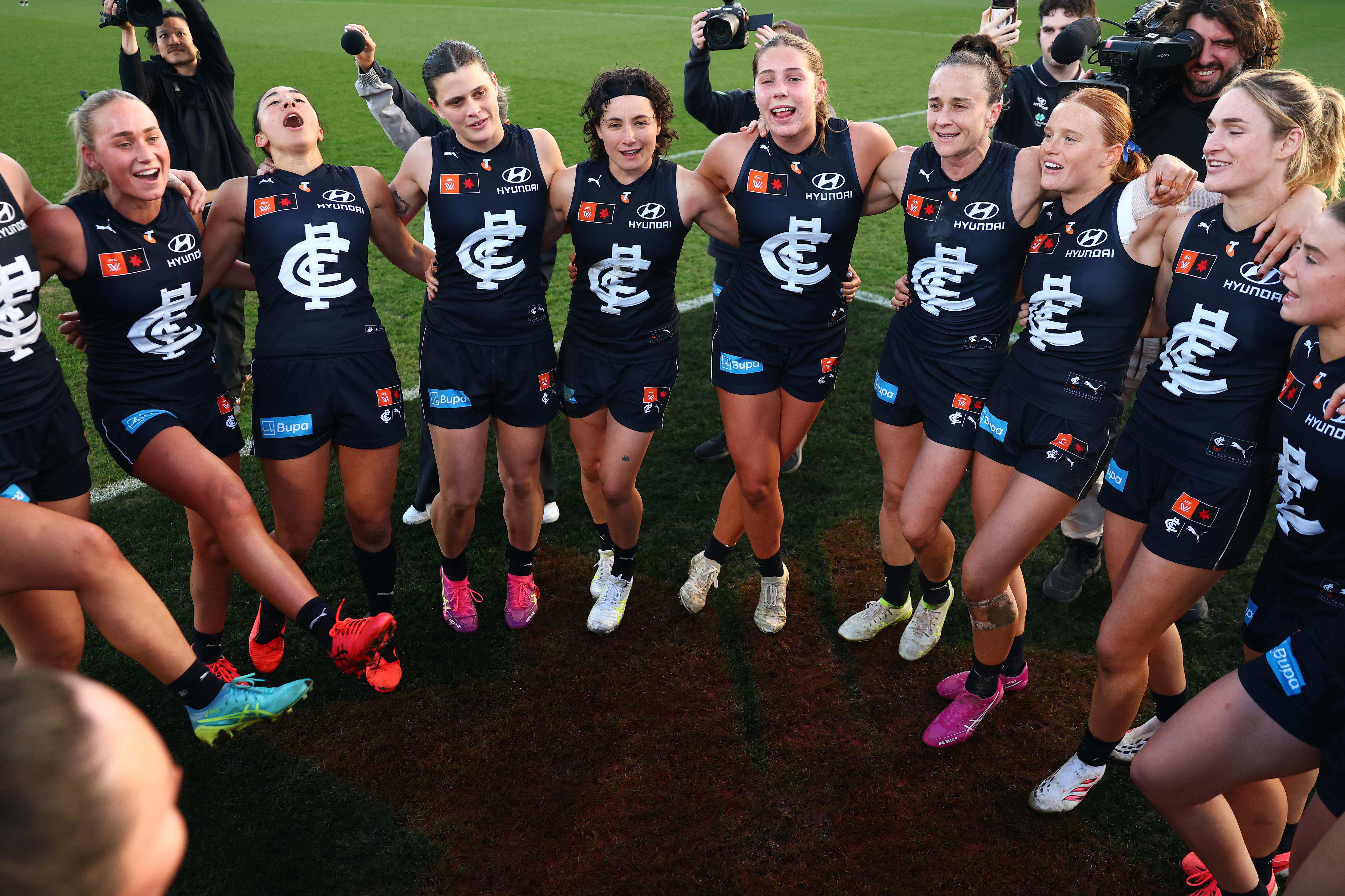 The numbers behind Carlton's transition from AFLW darling to contender