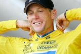 Armstrong in yellow jersey