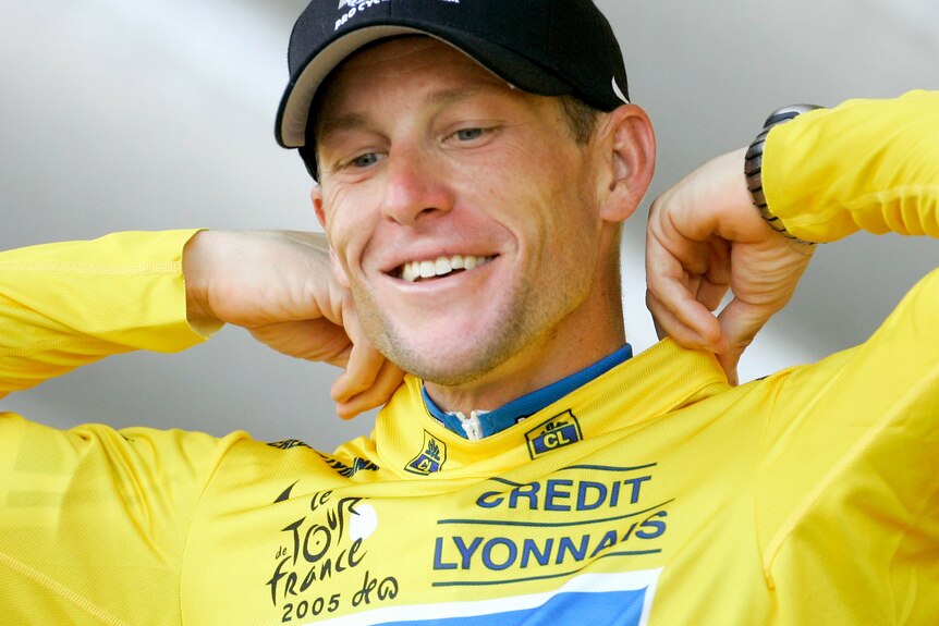 Armstrong in yellow jersey