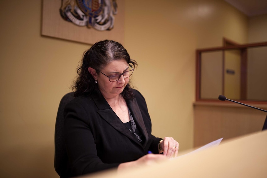 Magistrate Sandra De Maio in court in Warburton, WA.