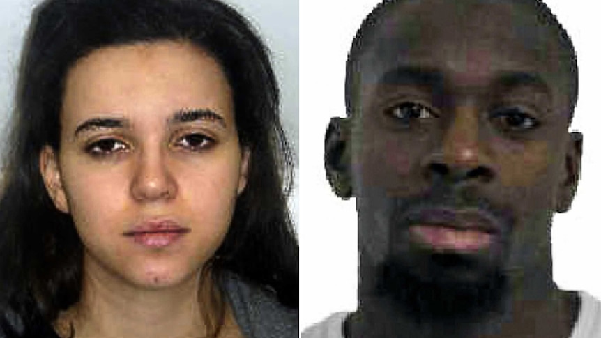 Suspects in shooting of policewoman in Paris - Hayat Boumeddiene (left) and Amedy Coulibaly