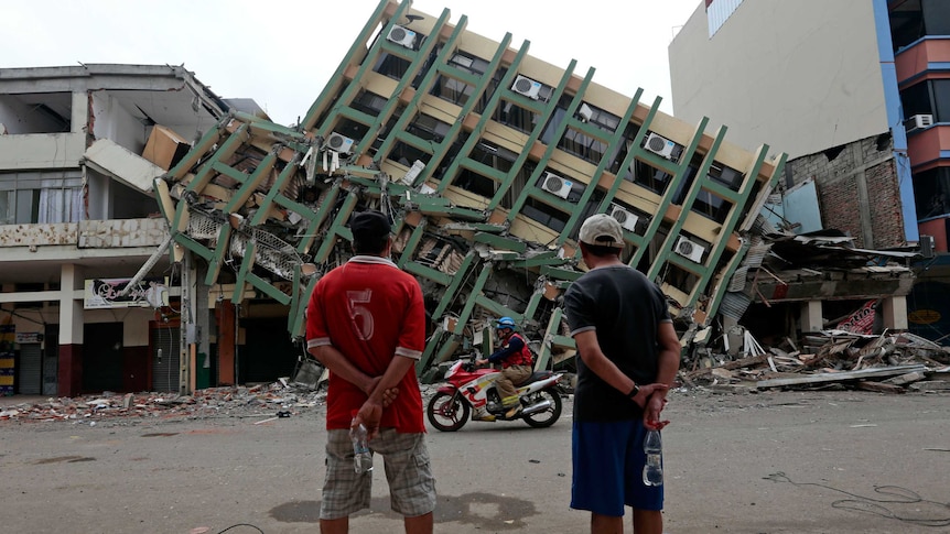 Destroyed building in Ecuador