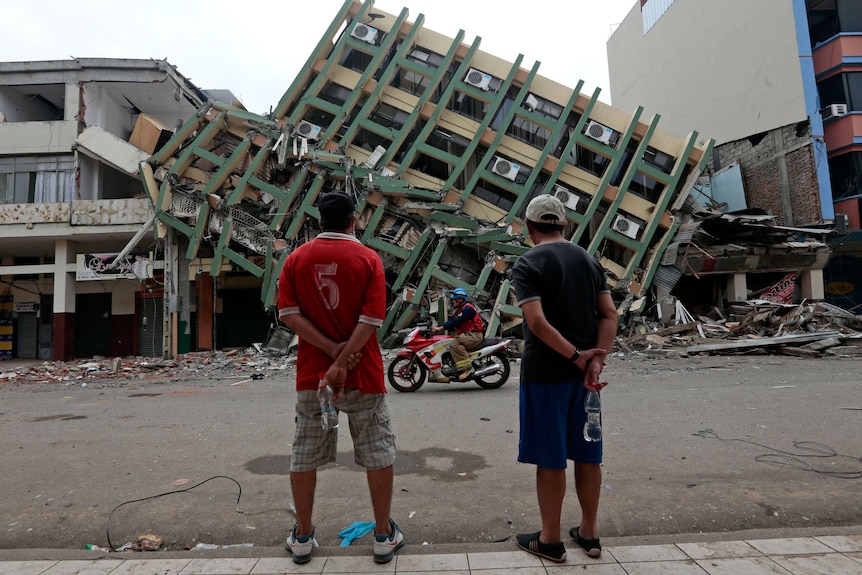 Destroyed building in Ecuador