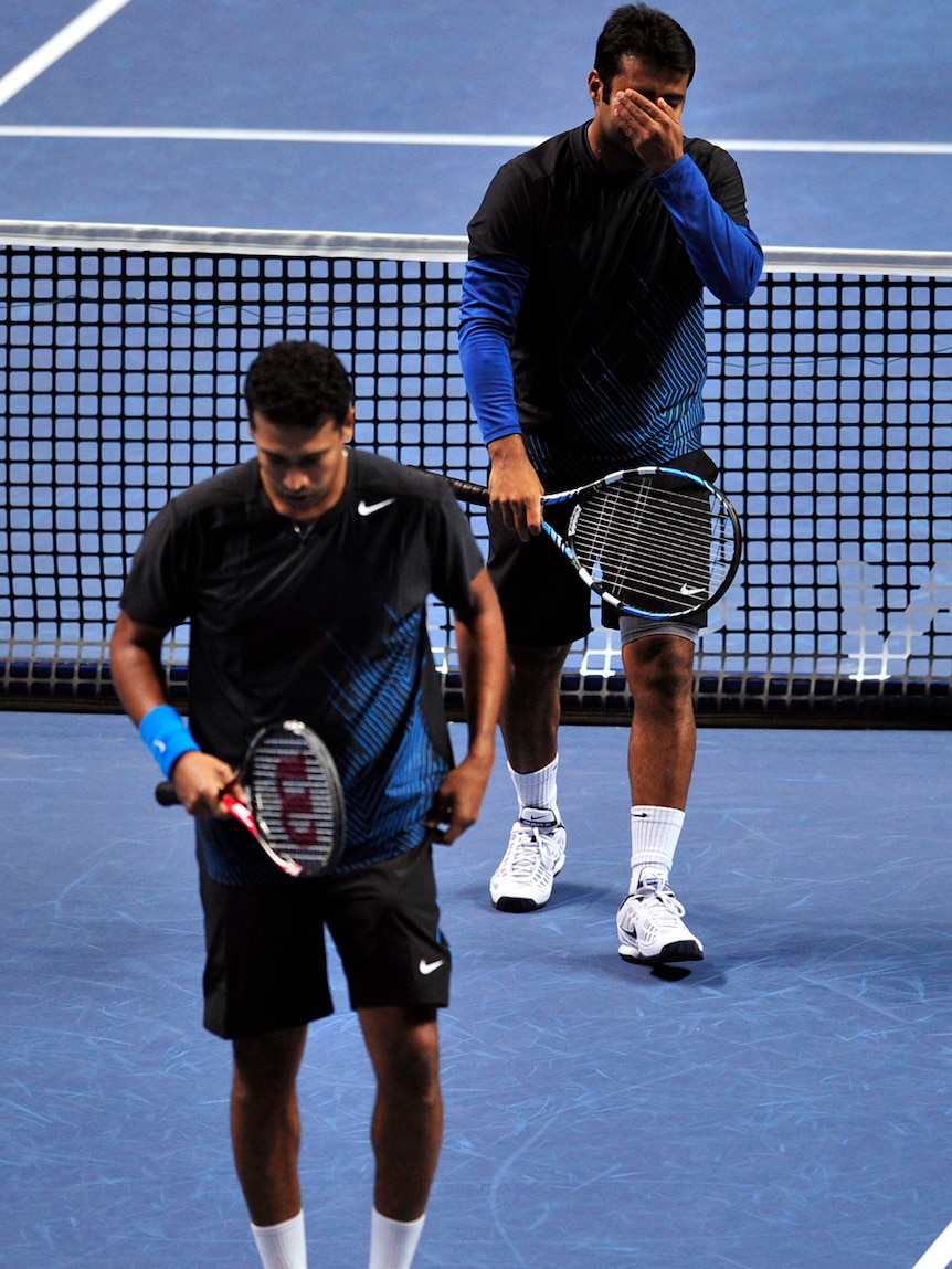 No dice ... Mahesh Bhupathi of India (L) and Leander Paes during their days as a doubles pair