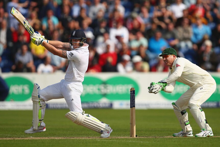 Ben Stokes bats in first Ashes Test in Cardiff