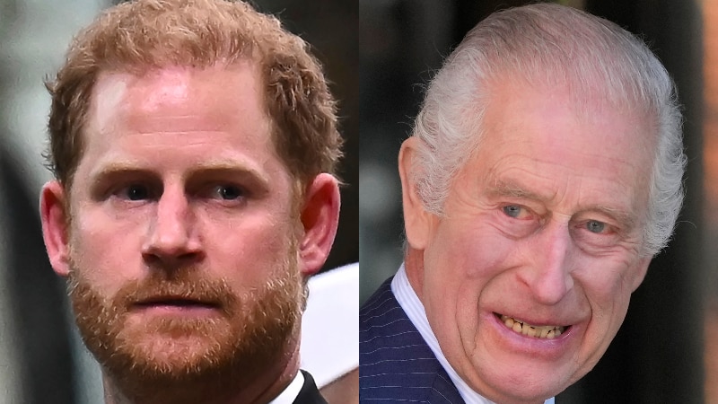 Prince Harry and King Charles side-by-side