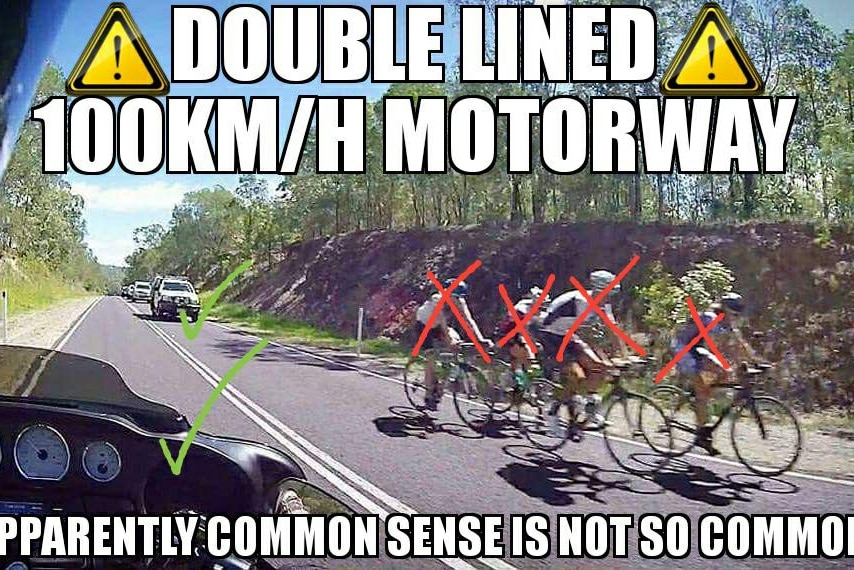 A post from Brisbane's anti-cyclist page