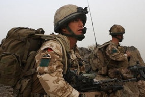 New Zealander Cpl. Perran Berry serving in a British regiment (Getty Images: Marco Di Lauro)