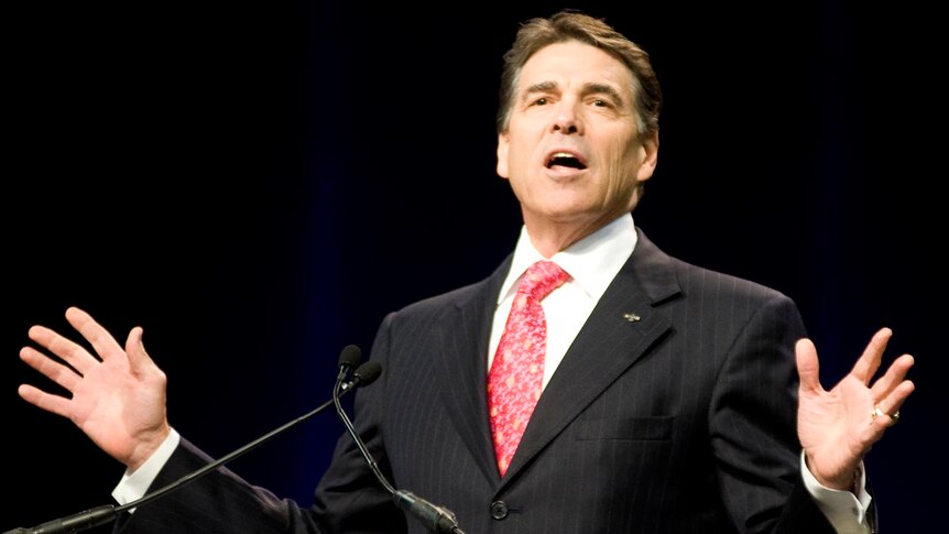 Texas Governor Rick Perry speaks at an event in Houston