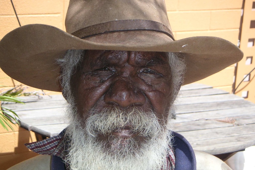 A close-up photo of Aboriginal tracker Ted Egan.