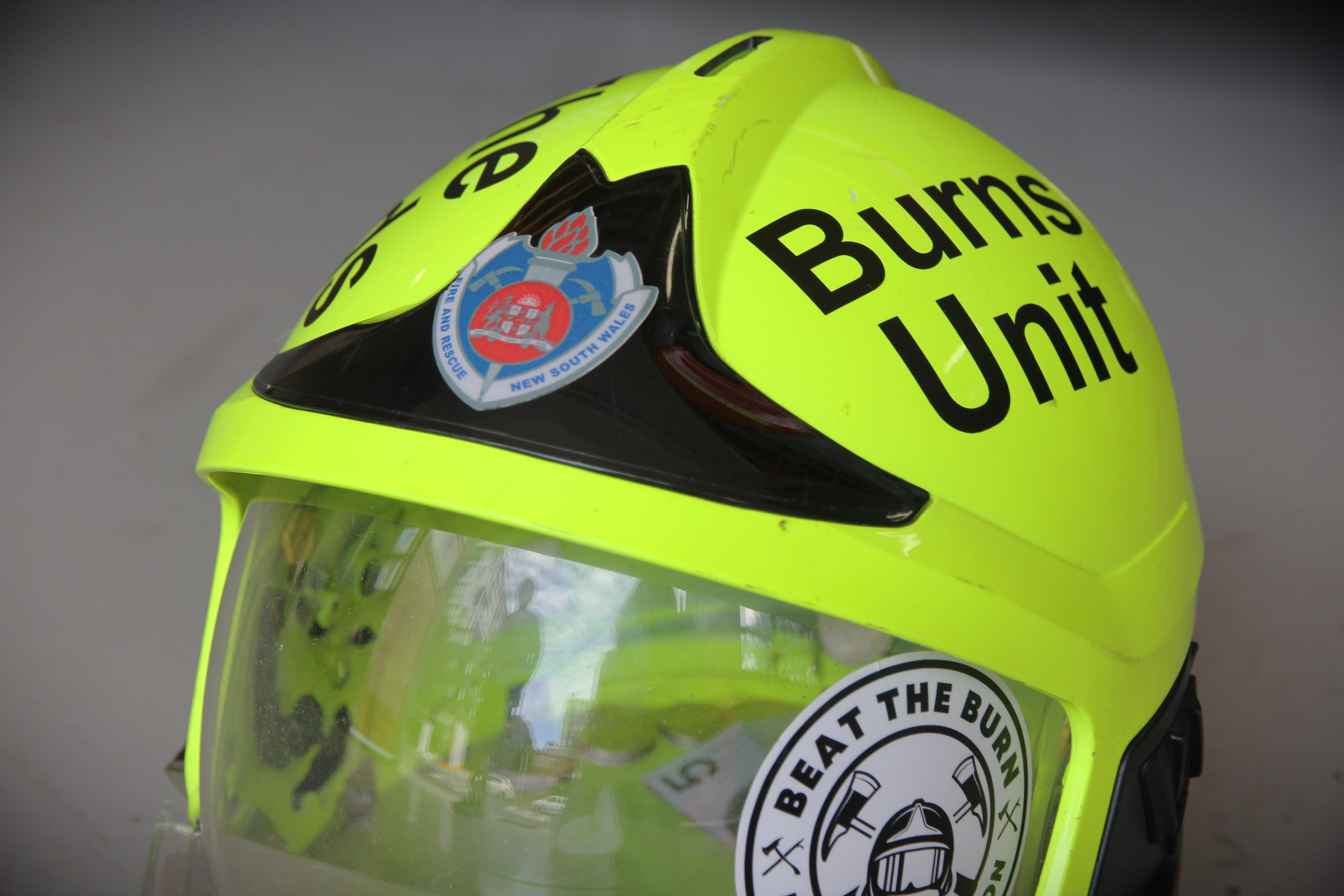 Donations are stored in a charity boxes made from the retired helmets. 