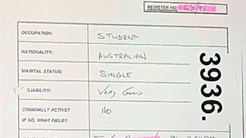 Document showing Nicola Gobbo's registration as a police informer.