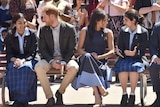 Prince Harry and Meghan at Parramatta school