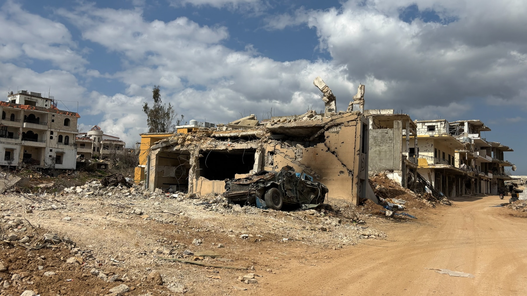 A building that's been destroyed by an airstrike. 