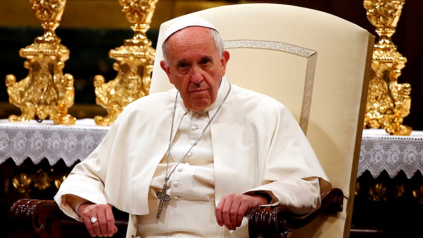 Pope Francis leads a prayer vigil for World Youth Day at the Basilica of Santa Maria Maggiore in Rome, Italy, April 8, 2017.