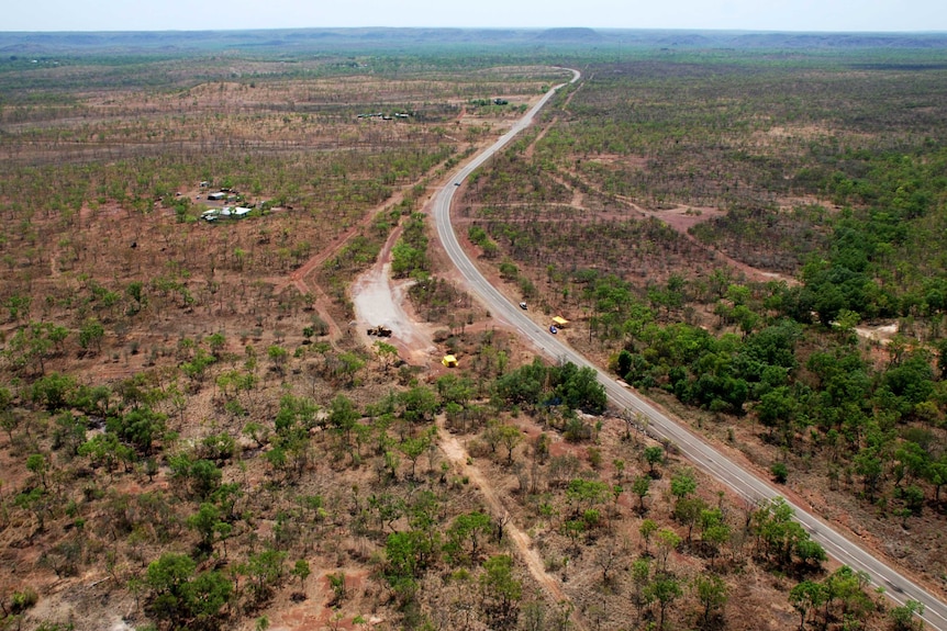 An aerial view of where Ray Niceforo's body was found