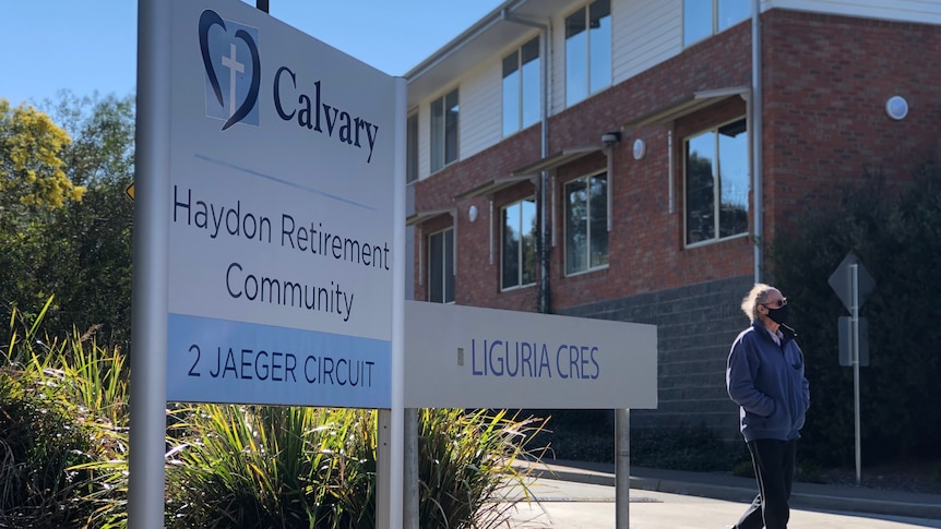 A sign out the front of the Calvary Haydon Retirement Community.