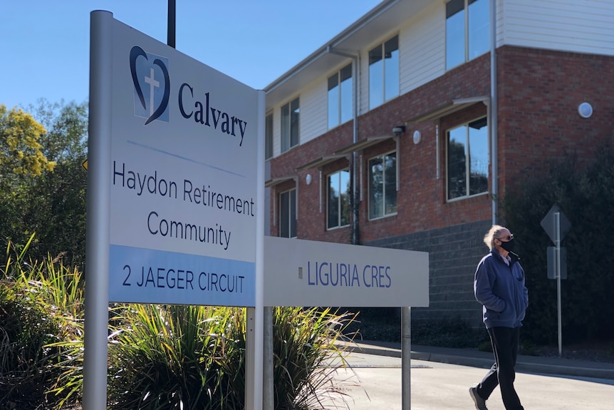 A sign out the front of the Calvary Haydon Retirement Community.