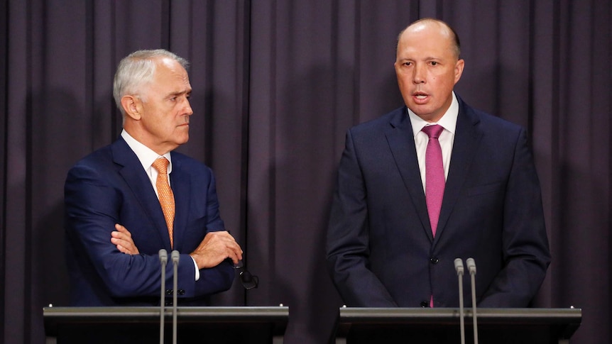 Malcolm Turnbull and Peter Dutton