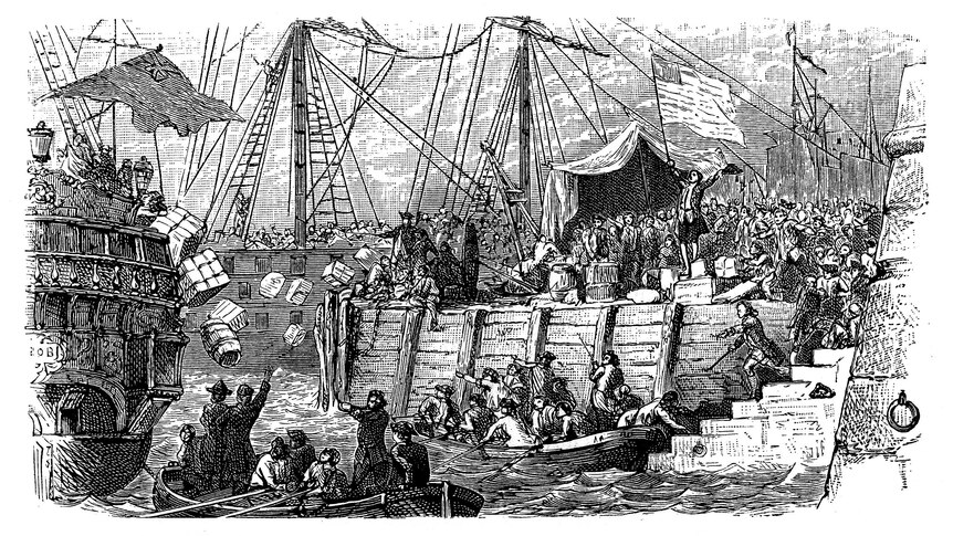 The Boston Tea Party, a pivotal event in American history, was caused by a tax cut.