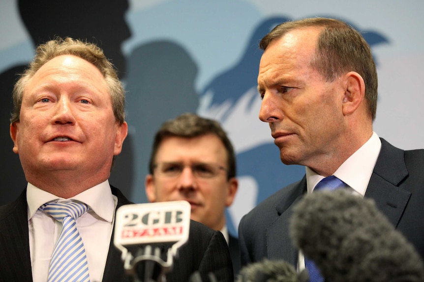 Andrew Forrest and Tony Abbott