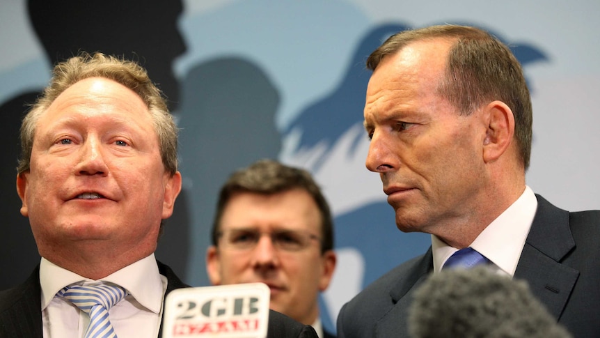 Andrew Forrest and Tony Abbott