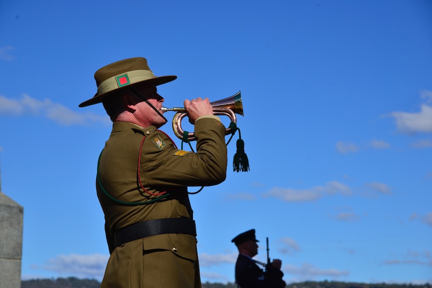 Bugler plays the Last Post