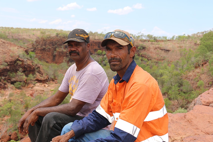 Traditional owners Tony Chong and Dwayne Pott