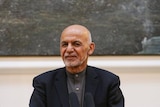A photo of Afghan President Ashraf Ghani