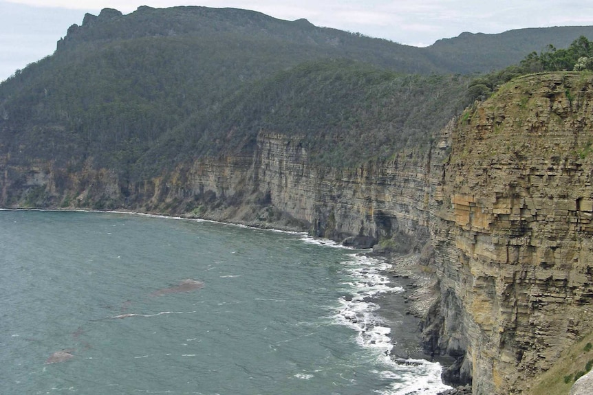 Cliff and bay on Maria Island off Tasmania's east coast.