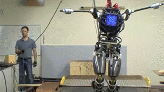 Atlas robot in laboratory.
