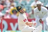 Wade ducks a bouncer at the Adelaide Oval