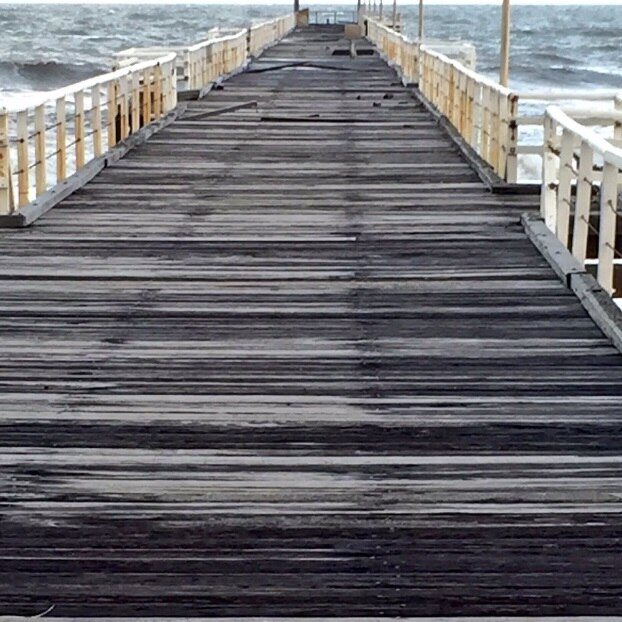 Henley Jetty has been damaged in a storm.