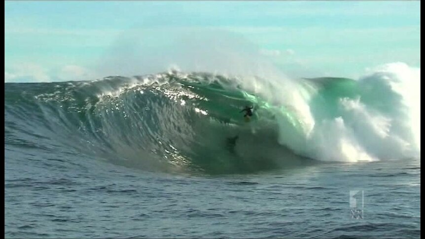 Mike Brennan was filmed riding a massive wave at Shipstern Bluff last April.